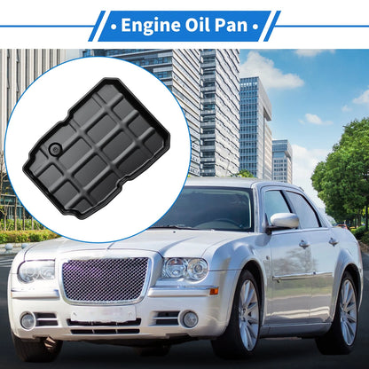 Engine Oil Pan 1 Pc for Chrysler 300 (2005 - 2014) Steel Black