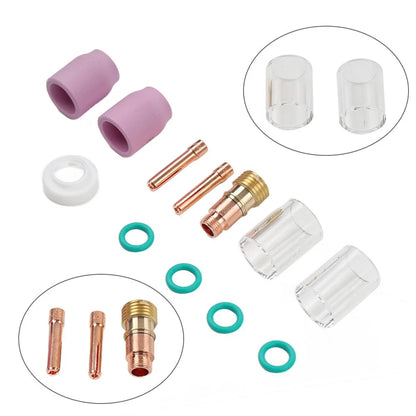12 Pcs TIG Welding Torch Stubby Gas Lens Cups for WP-17/18/26 (No Year)