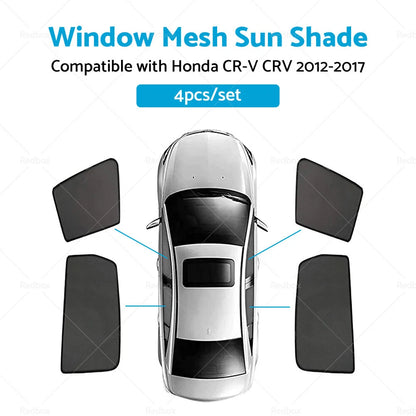 4x Foldable Window Mesh Sun Shade for Honda CR-V (2012-2017)