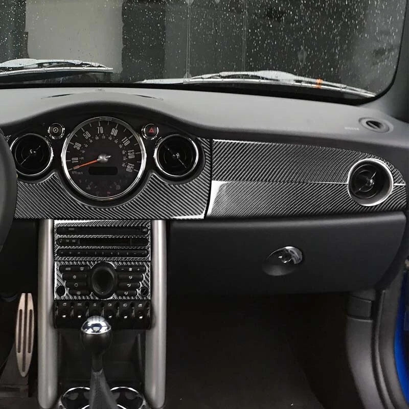 REAL Carbon Fiber Center Dashboard Air Vent Trim For Mini Cooper S R53 2005-2006
