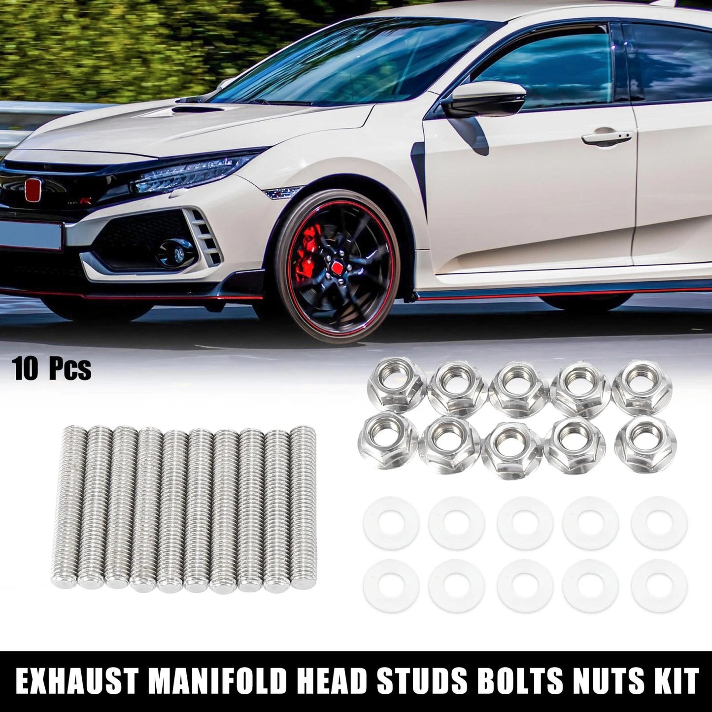 10 x Exhaust Manifold Bolt Stud for Honda/Acura B C D F H K Series