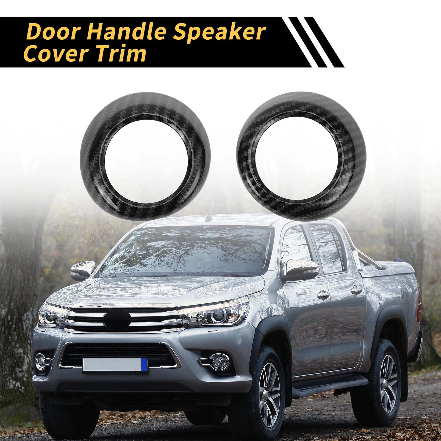 1 Set Carbon Fiber Pattern Door Speaker Cover for Toyota Tundra (2014–2021)