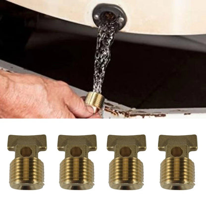 12 Inch Brass Boat Drain Stopper Set of Four for Standard 12 NPT Threads