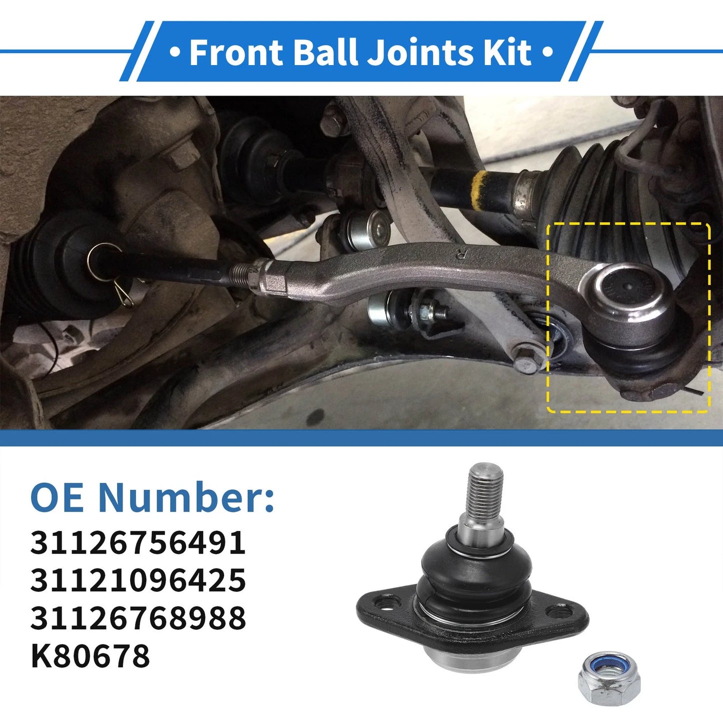 2 x Front Lower Ball Joints for BMW X5 (2000-2007)