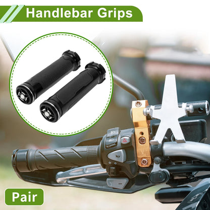 7/8" 22mm Hand Grips Rubber Black Rhombus for Motorcycle
