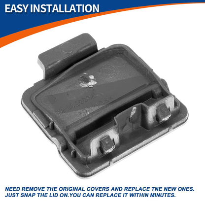 Rear Tow Hook Cover for BMW 525i 530i (2001-2007) Silver Tone