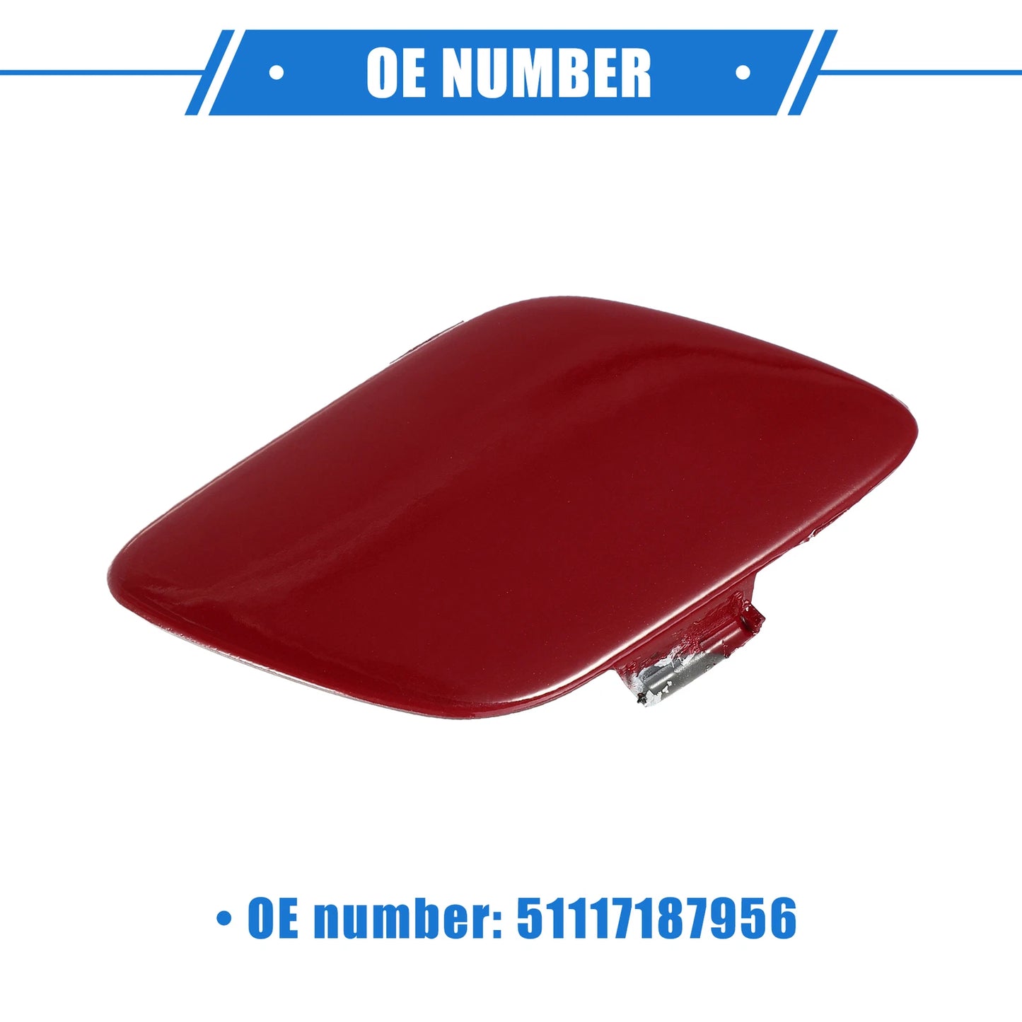 Tow Hook Eye Hole Cover Cap for BMW E92 E93 2007-2010 Red Right