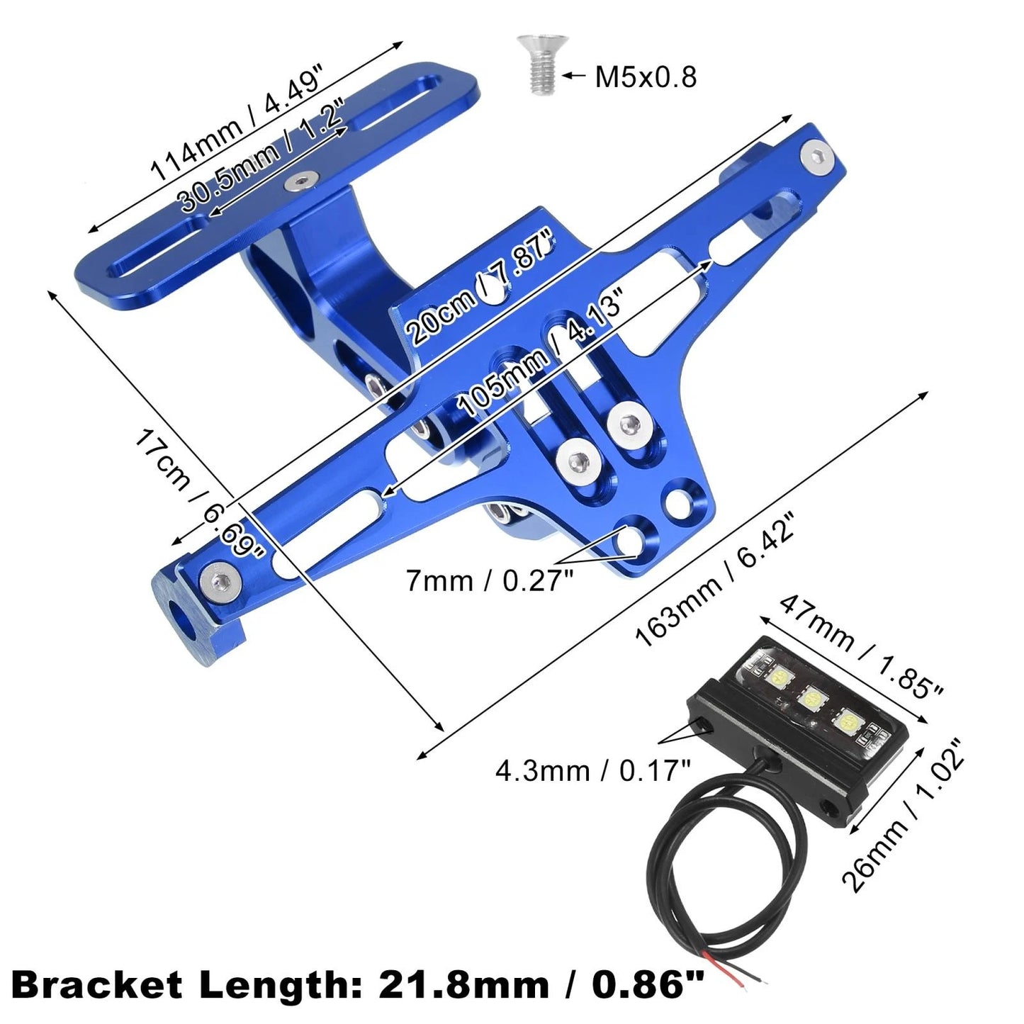 License Plate Bracket 1 x E-liminator Kit with OEM Turn Signals for Motorcycle