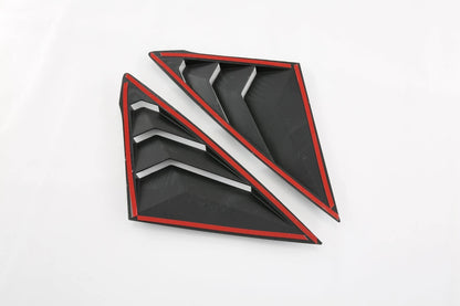 Carbon Fiber Rear Window Side Louver Covers for 2022-2023 Honda Civic Sedan
