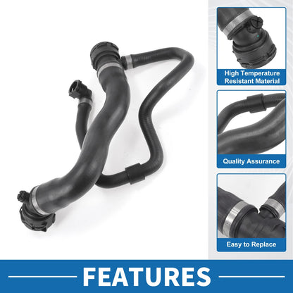 Radiator Hose for BMW 528i 2.0L (2012-2016) Rubber Black 1 x Piece