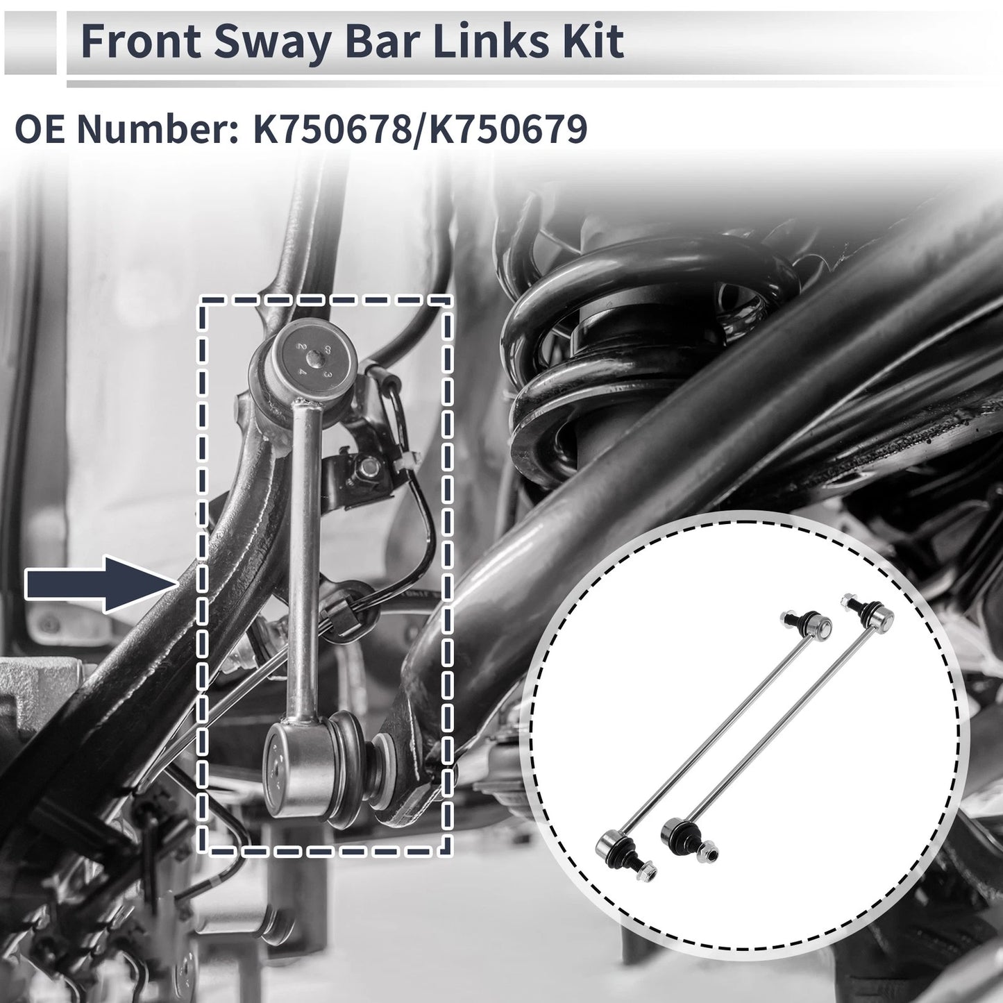 Front Stabilizer Bar Links No Bushing for ACURA MDX (2014 - 2020)