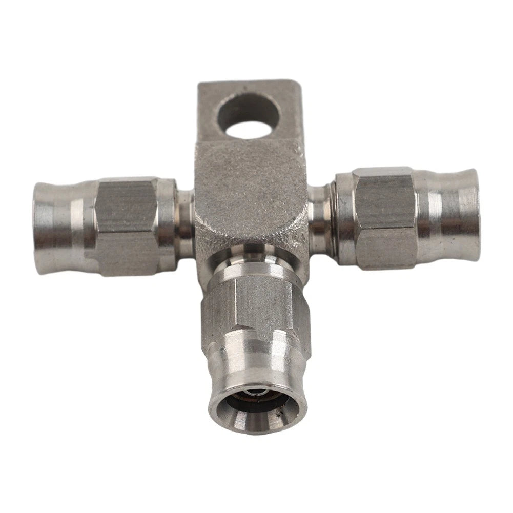 Stainless Steel AN-3 Tee Brake Hose Fittings for Car (No Year Specified)