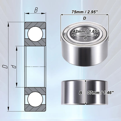 2 x Rear Wheel Bearings for BMW 128i (2008-2013)