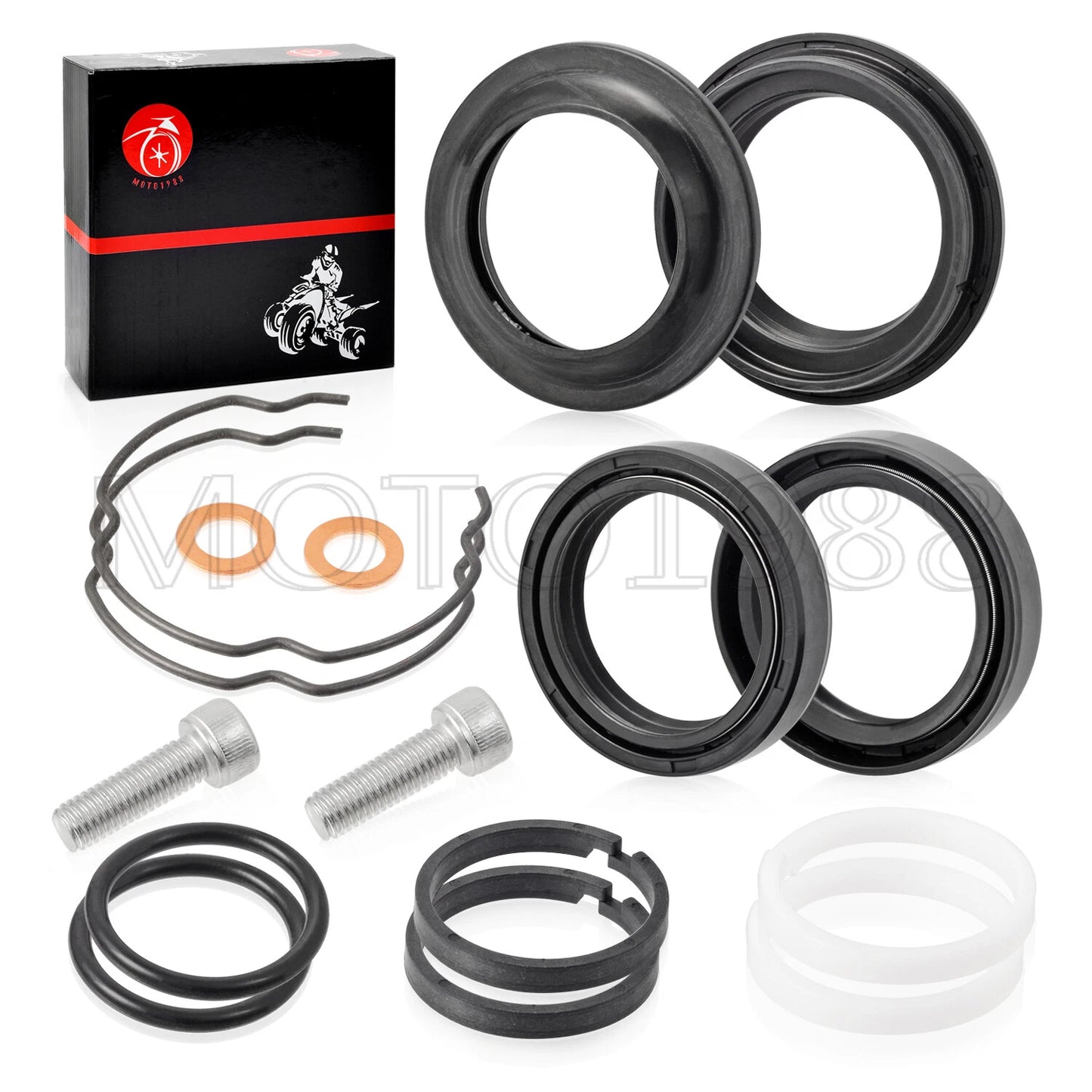 Front Fork Dust Oil Seals Rebuild Kit 39mm for Harley Sportster XL883/XL1200/FXD