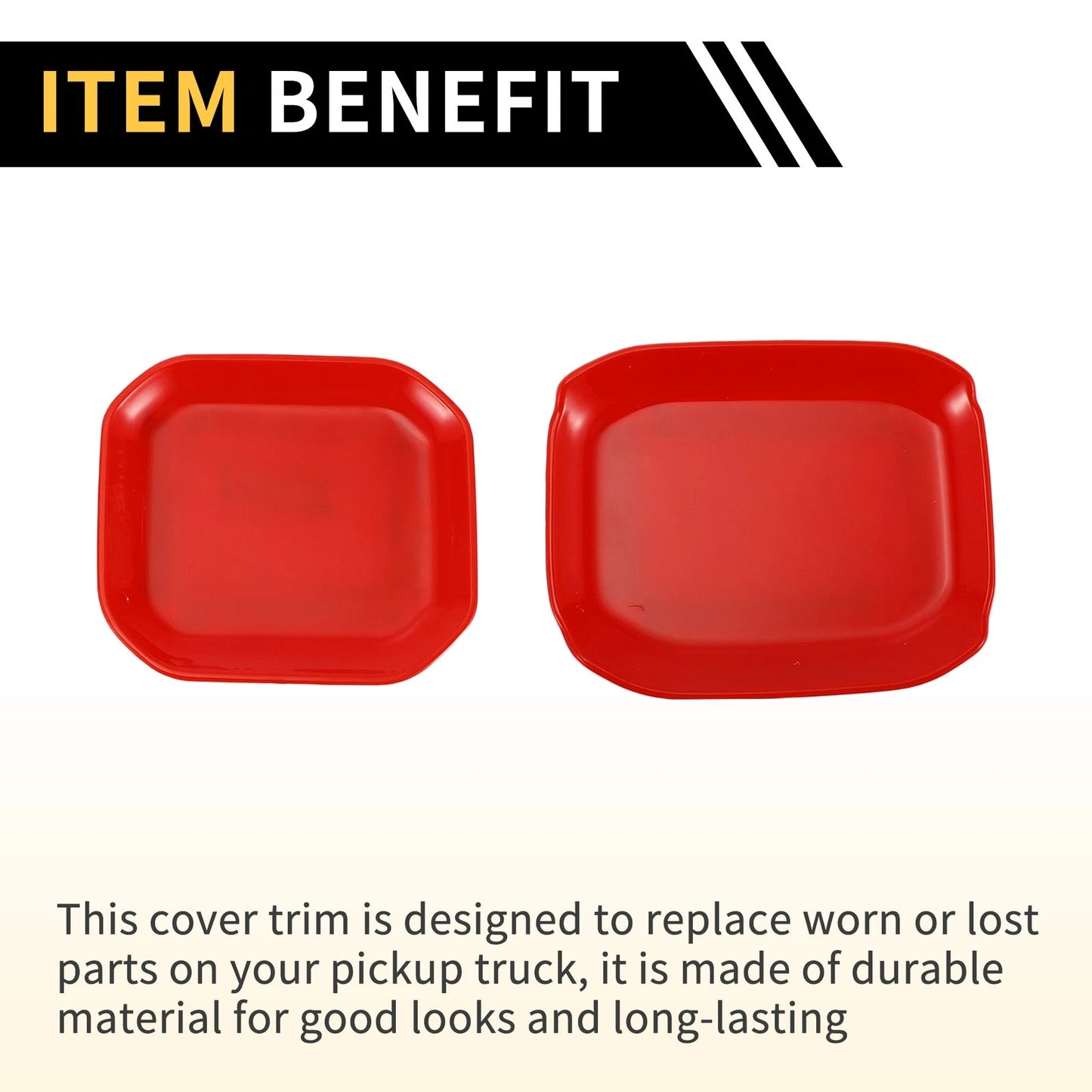 Red Exterior Door Handle Bowl Cover Trims for Jeep Gladiator (2020-2024)