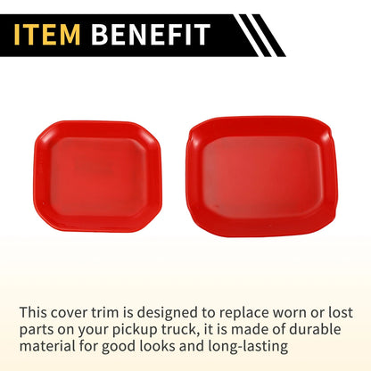 Red Exterior Door Handle Bowl Cover Trims for Jeep Gladiator (2020-2024)