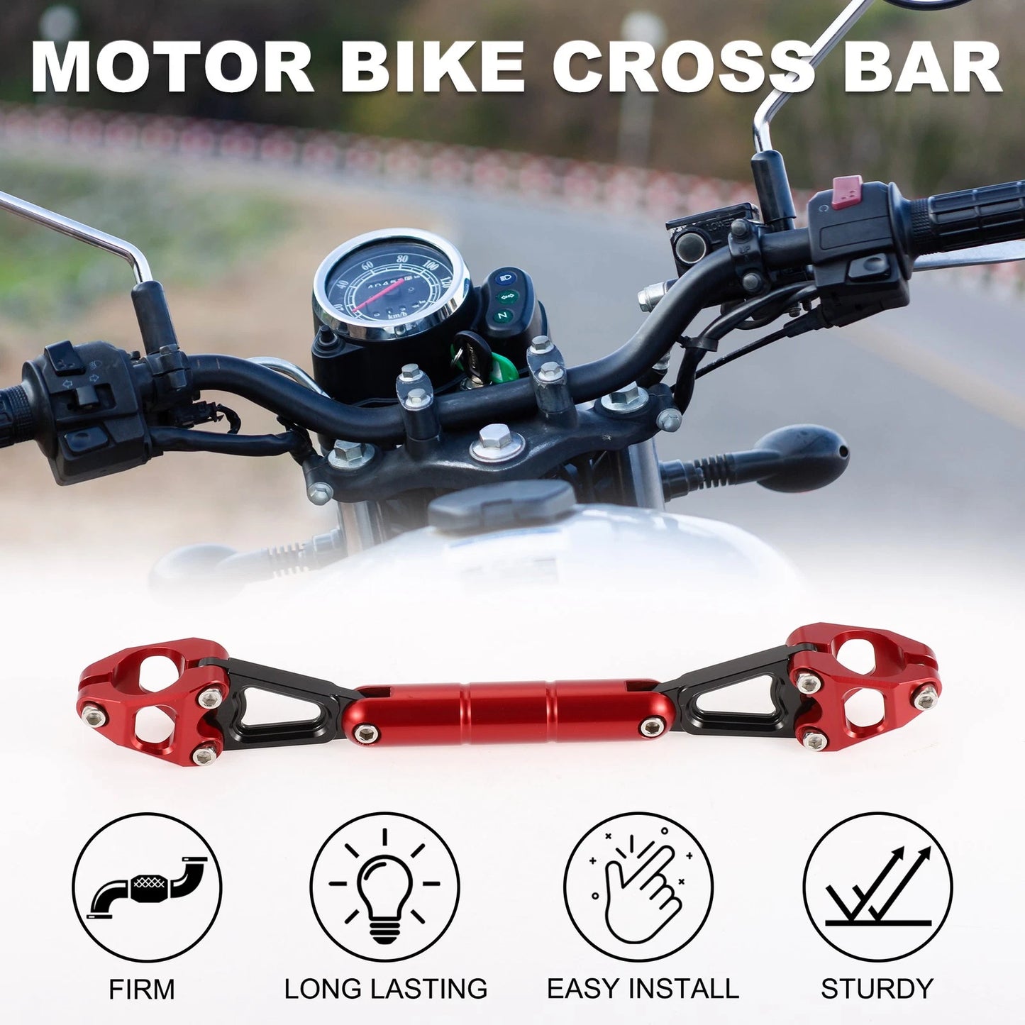 Cross Bar Adjustable Handlebars for Motorcycle