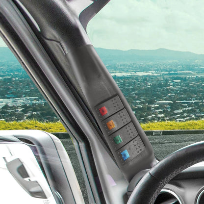 Interior Left A Pillar Switch Pod Panel with 4 Rocker Switches for Jeep Wrangler