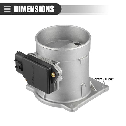 Air Flow Sensor Meter for Ford E-150 E-350 (1997-2000) Silver Tone