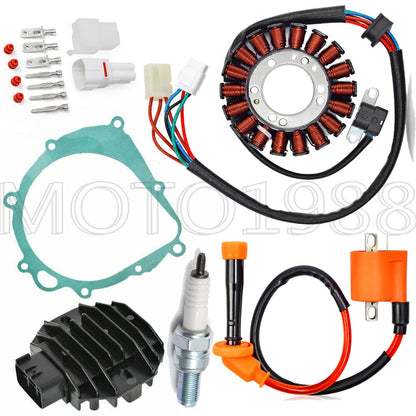 Ignition Coil, Spark Plug, Regulator Rectifier & Stator for Suzuki LTZ400