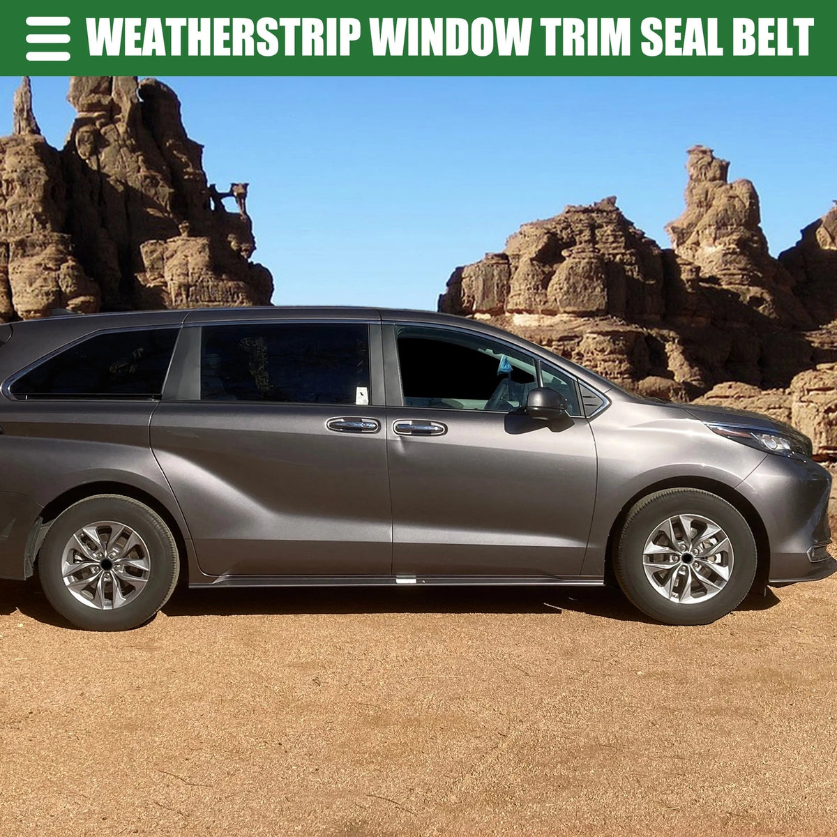 Front Right Door Window Belt Weatherstrip for Toyota Sienna (2011-2020)