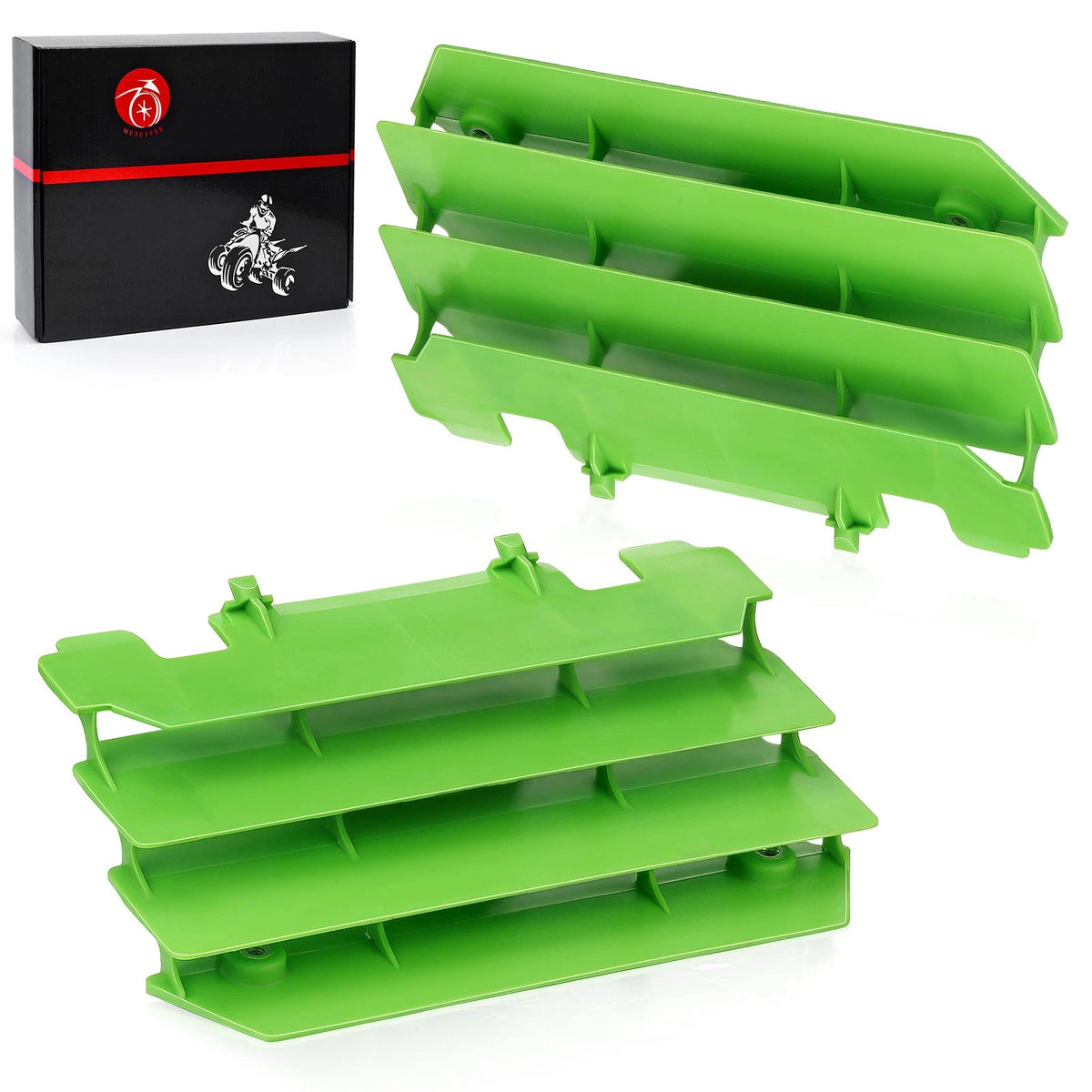 2 x Radiator Guards for Kawasaki KX125/KX250 New Green (1994–2004)