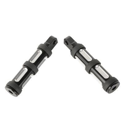 Black Footpeg Rests for Harley Touring Dyna Softail Fatboy