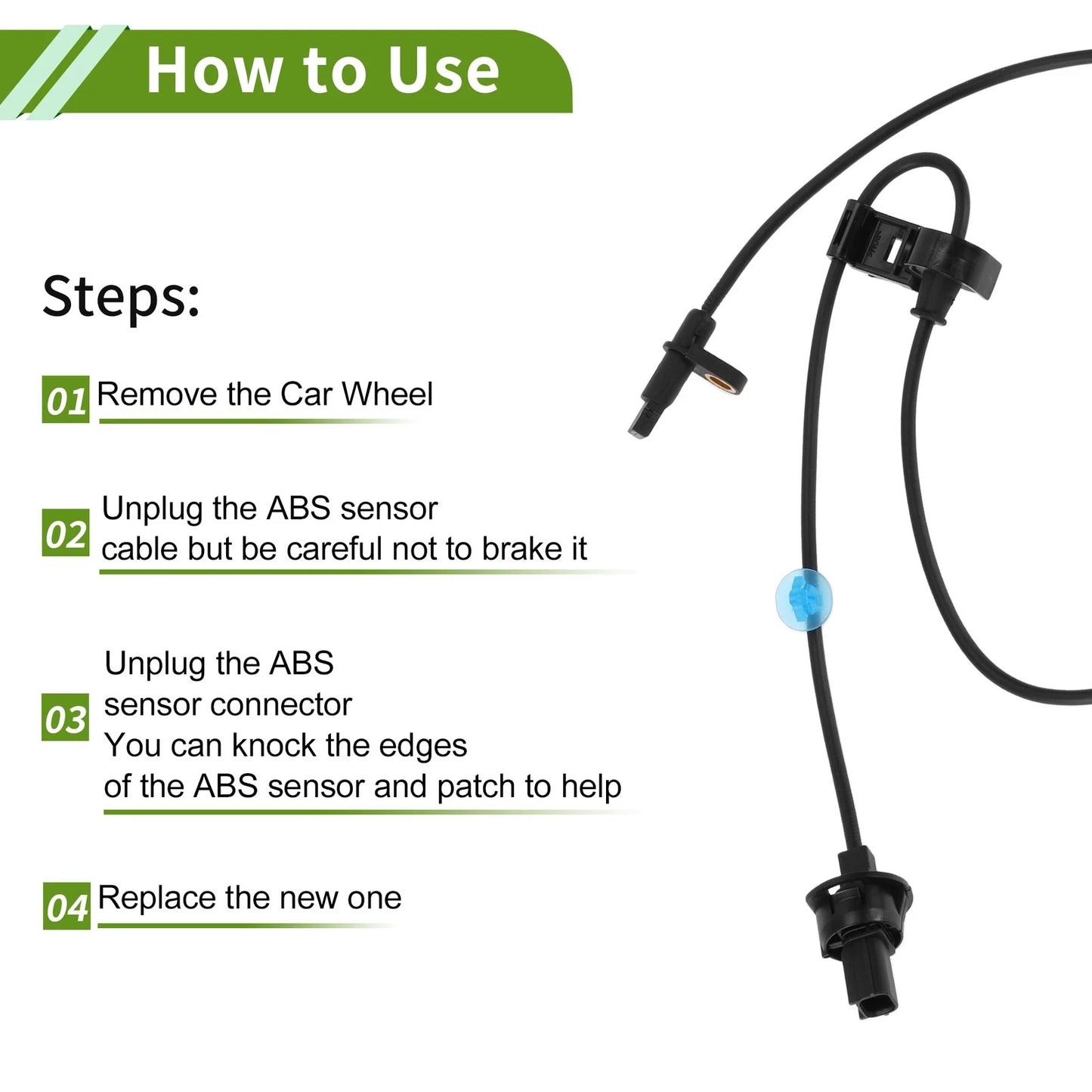 ABS Wheel Speed Sensor 1 Pc for Acura MDX (2014-2020)