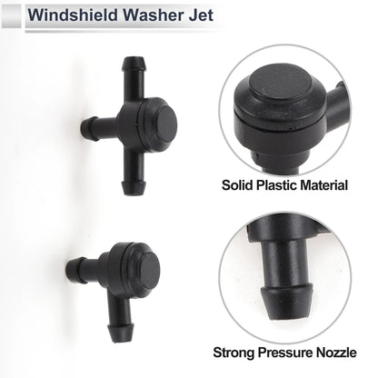 Windshield Washer Nozzle & 6 Hose Connectors for Volvo C30 (2007-2013)