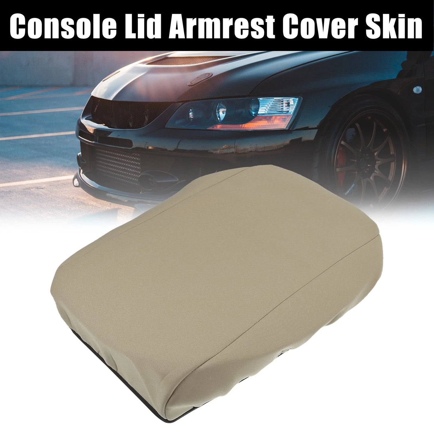 Beige Neoprene Center Console Lid Armrest Cover for Ford Explorer (2011-2019)