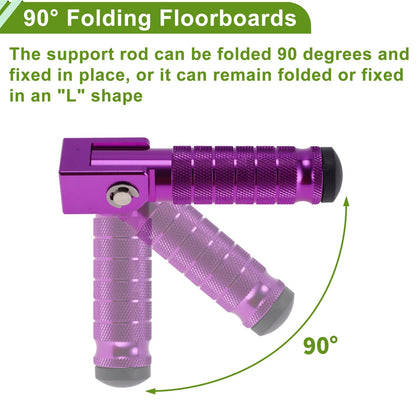 Purple Motorcycle Foot Pegs for Honda, Suzuki, Yamaha