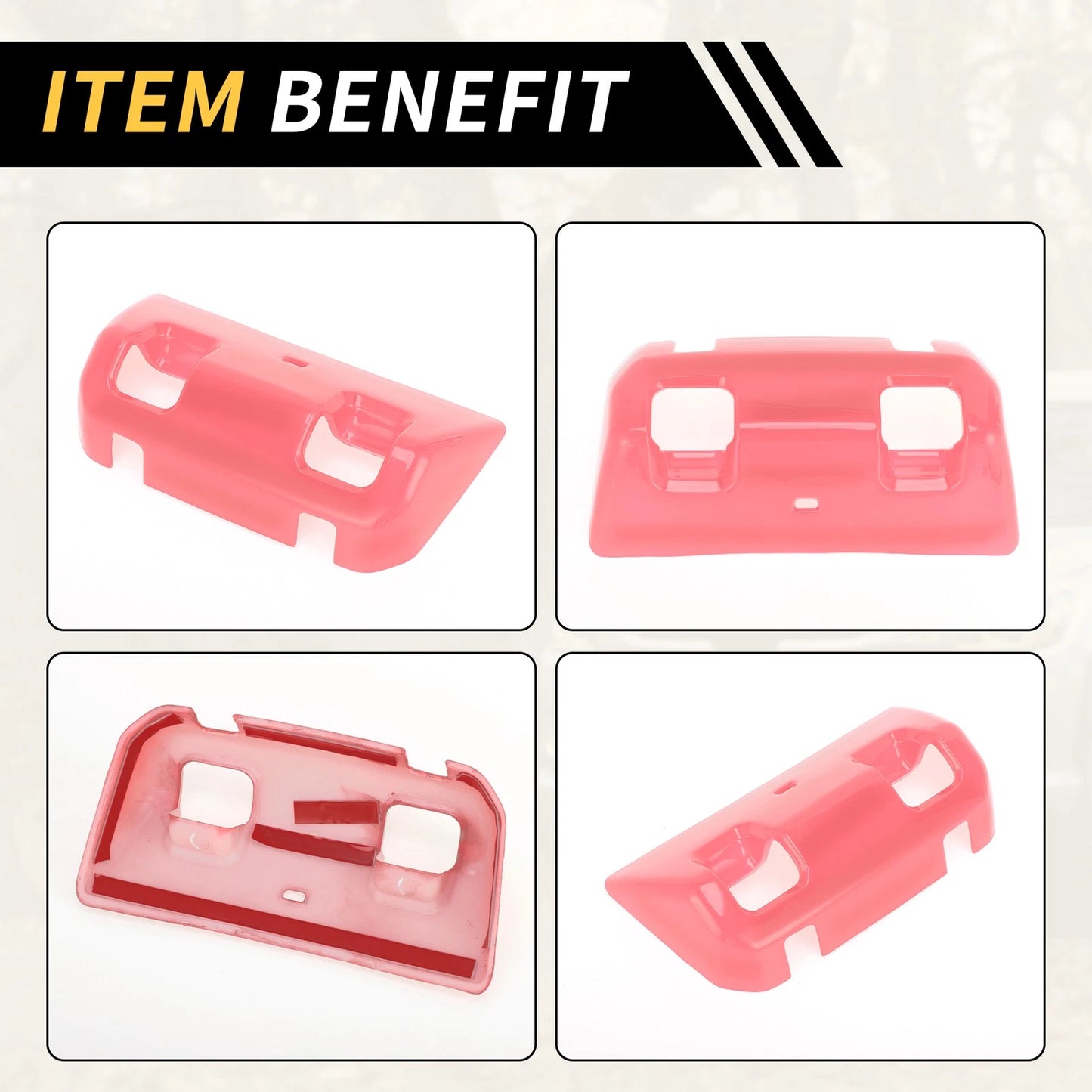 Rear Window Switch Panel Trim Cover for Jeep Wrangler JL JLU (2018-2024) Pink