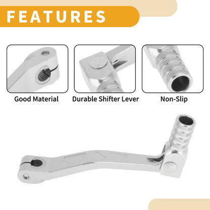Folding Gear Shifter Lever for Apollo BBR Silver Tone