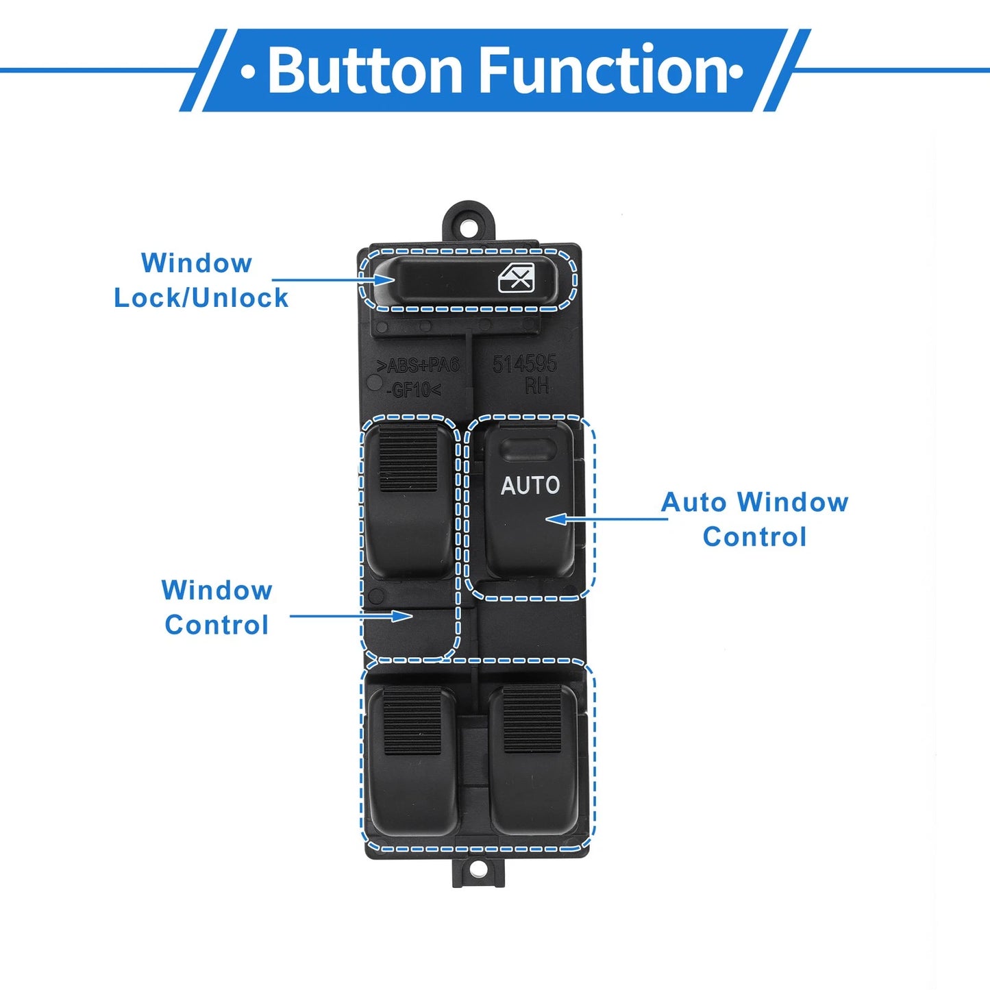 Front Right Power Window Switch for Toyota Avanza (2007-2008)