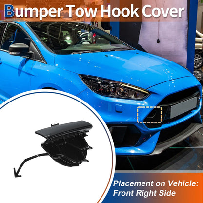 Front Right Tow Hook Cover for Ford Focus (2014-2018) Gloss Black