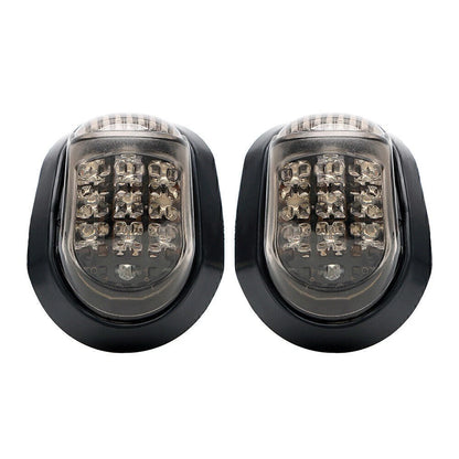 2 x Motorcycle Flush Mount Amber LED Turn Signal Lights for Universal Models
