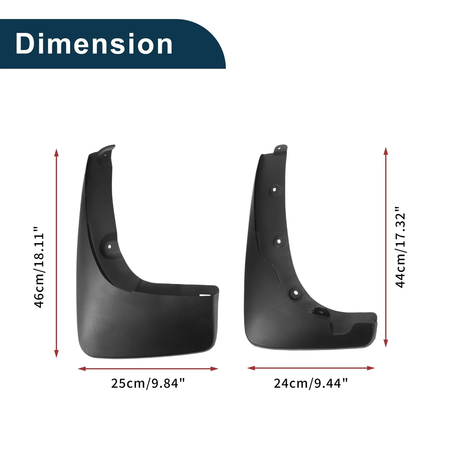 Mud Flaps Splash Guards 1 Set for Toyota RAV4 (2000-2005)