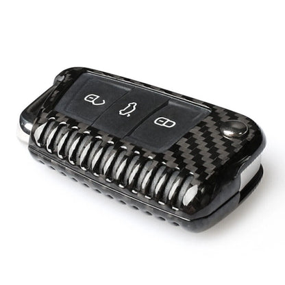 Carbon Fiber Black Remote Key Fob Cover for VW Golf MK7 (2013-2020)