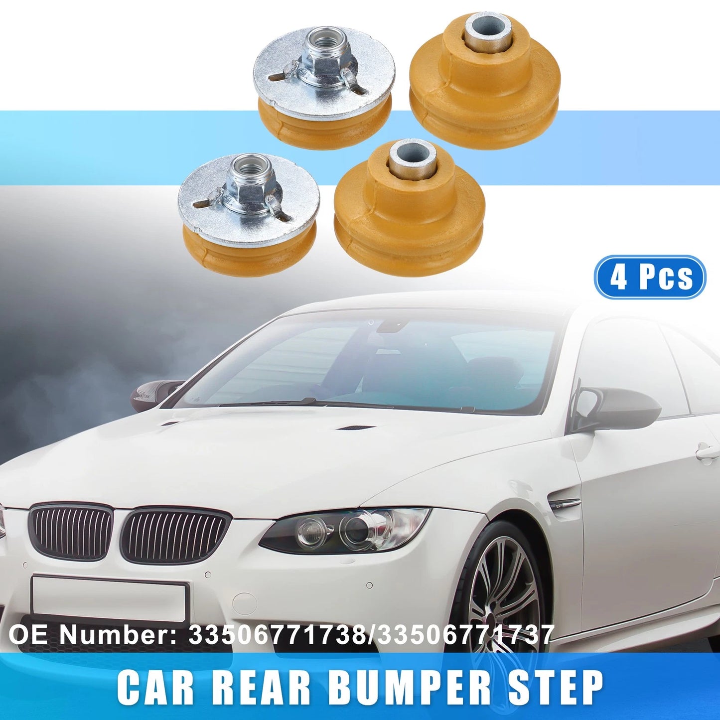 4 Pcs Rear Bumper Step Bumpers for BMW 128i 135i (2008-2013)