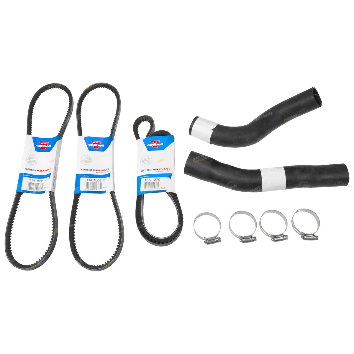 Upper & Lower Radiator Hose & Belt Kit for Landcruiser HDJ80 (95–98)