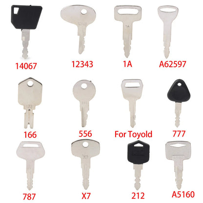 12 x Forklift Ignition Keys Set for JCB, Volvo, Yale, Caterpillar