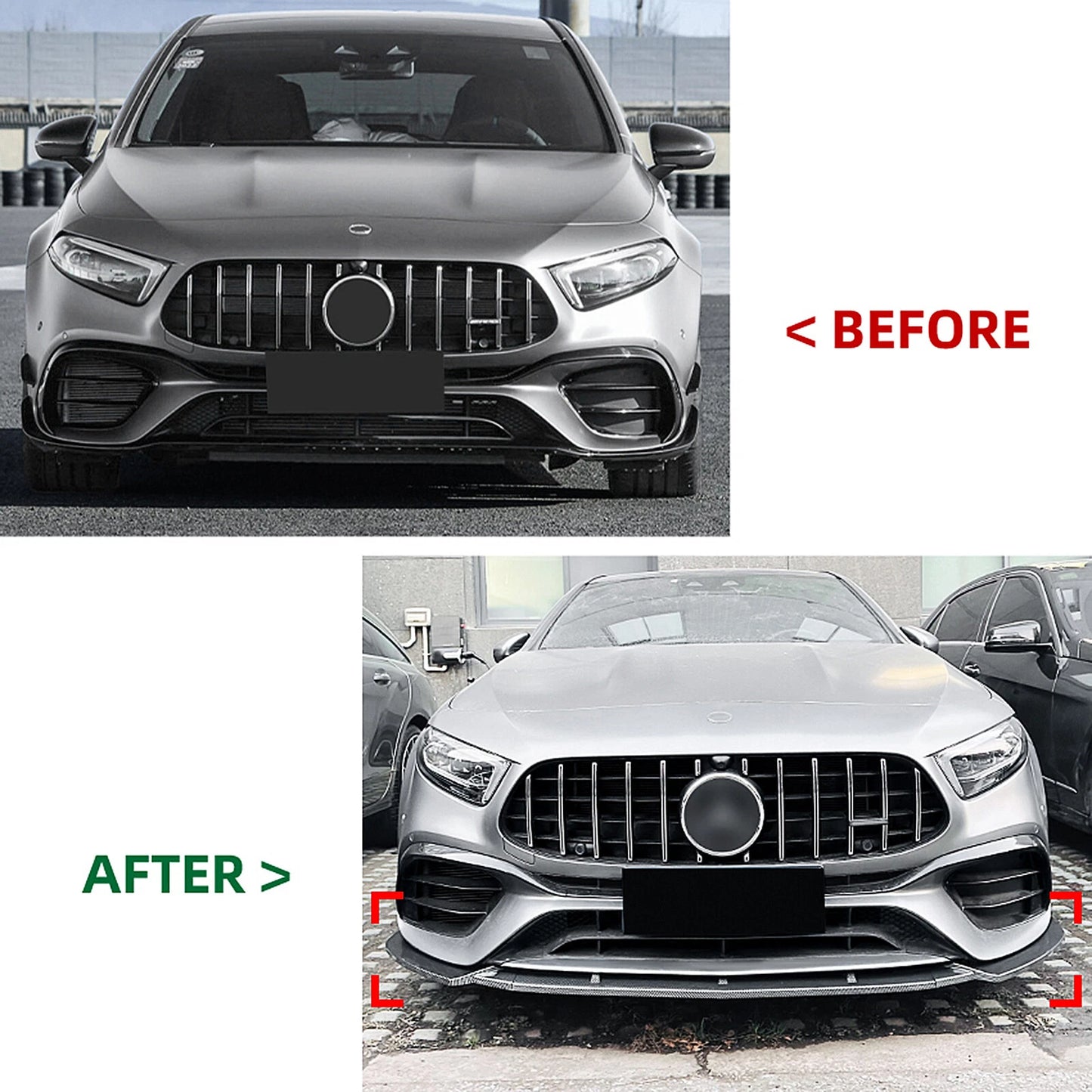 Front Spoiler Lip Splitter for Benz W177 A45 A45S (2019-2023)