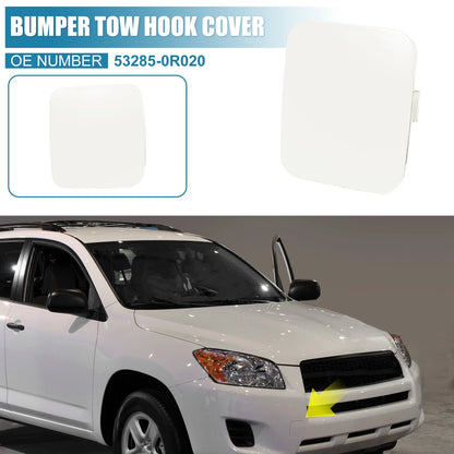 Front Tow Hook Caps for Toyota RAV4 2009-2012 - 2 x White Covers