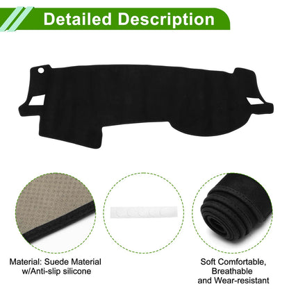 Dashboard Cover Mat for Subaru Outback (2005-2009) Sun Protector Black