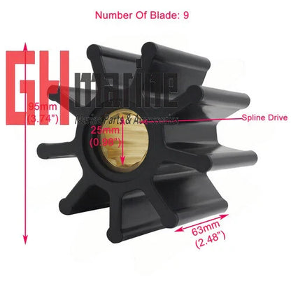 Flexible Water Pump Impeller for HAMWORTHY 2TF5 Mk II III Inboard Marine
