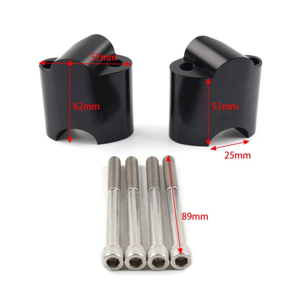 2" Handlebar Risers Mount Extension for Harley Sportster 48 XL1200X (2010-2023)