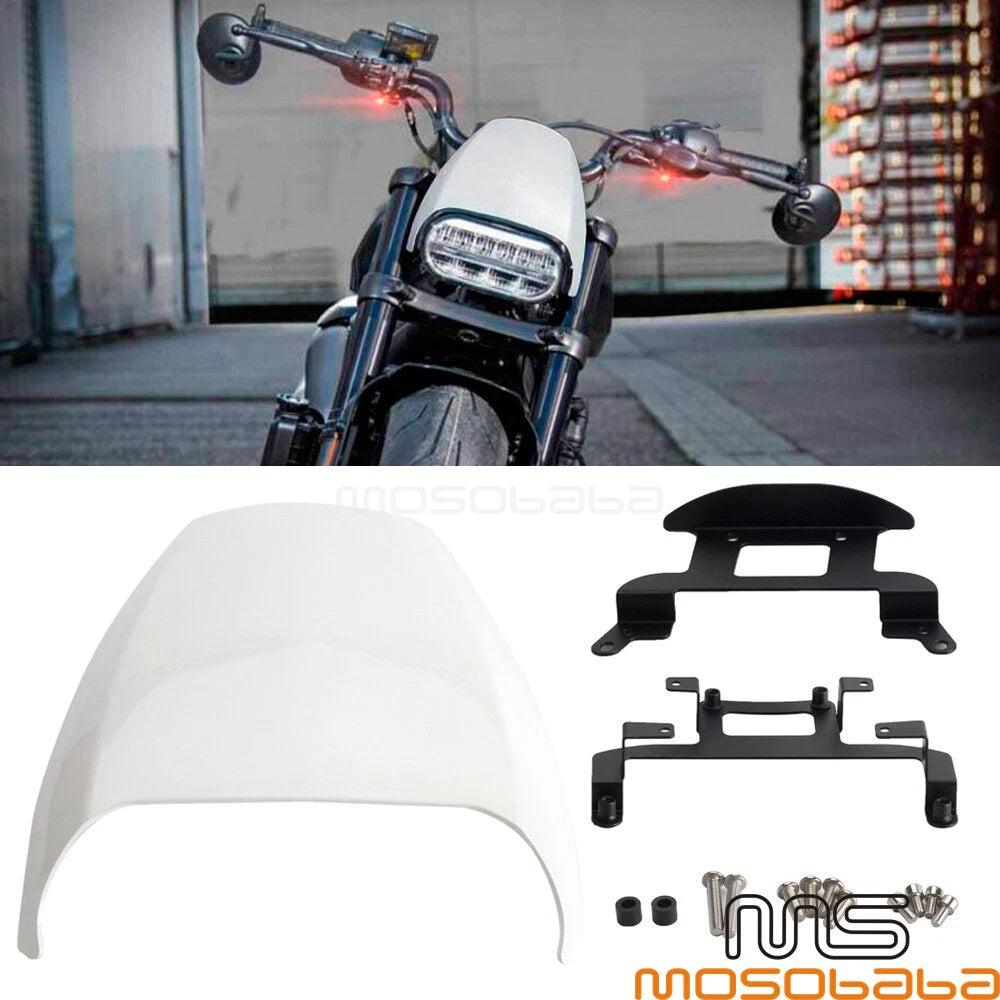 White Headlight Fairing Mask for Harley Sportster S RH1250S (2024)