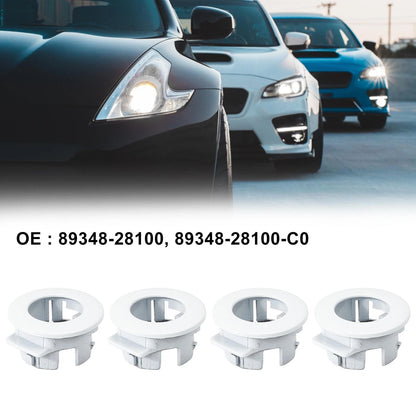 4 x Silver Tone Bumper PDC Parking Sensor Retainers for Toyota