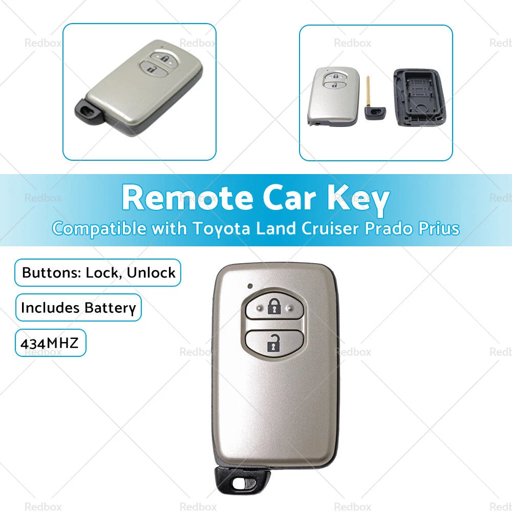 Remote Car Key for Toyota Land Cruiser Prado (2010-2023)