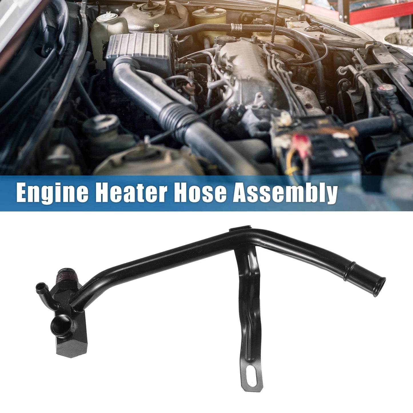 Engine Heater Hose Assembly for Ford Bronco (1985-1994) Metal Black